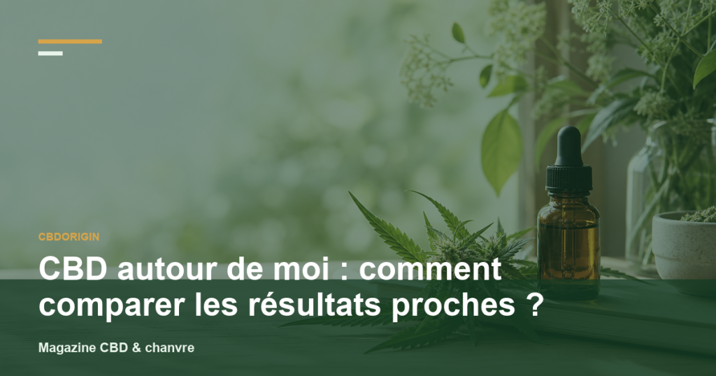 Illustration CBDorigin : CBD autour de moi : comment comparer les résultats proches ?
