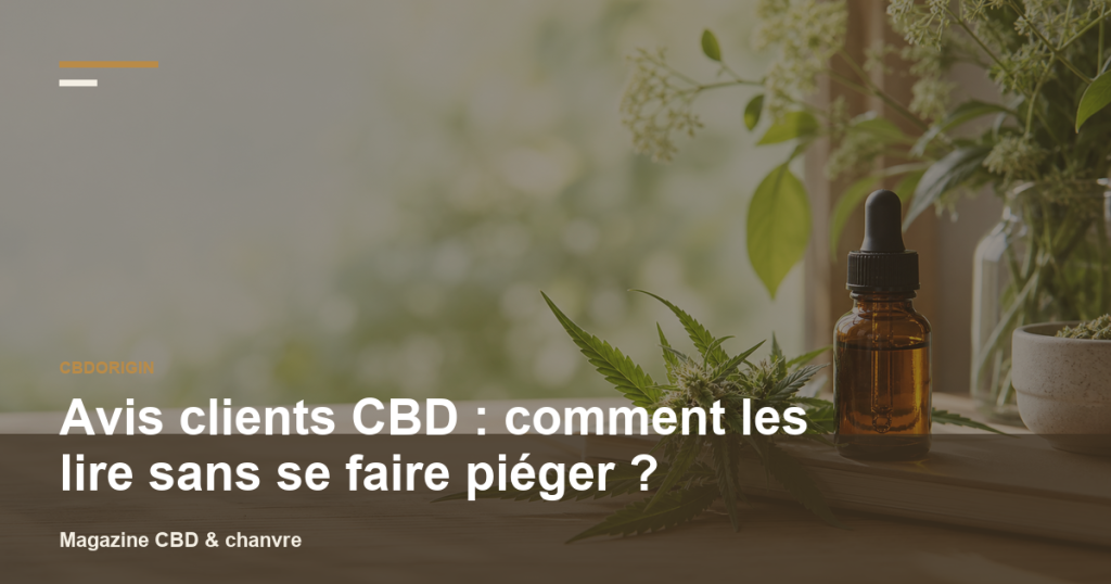 Illustration CBDorigin : Avis clients CBD : comment les lire sans se faire piéger ?