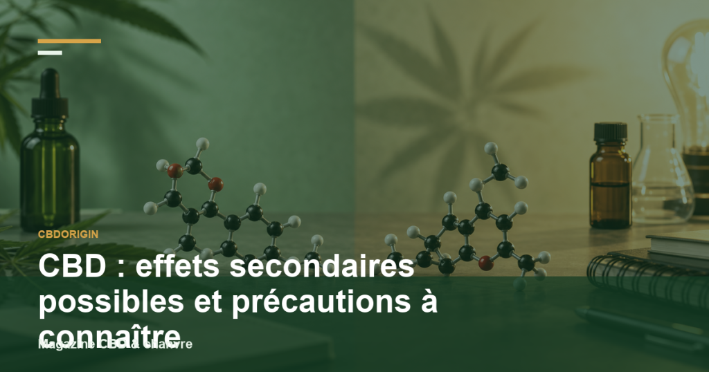 Illustration CBDorigin : CBD : effets secondaires possibles et précautions à connaître