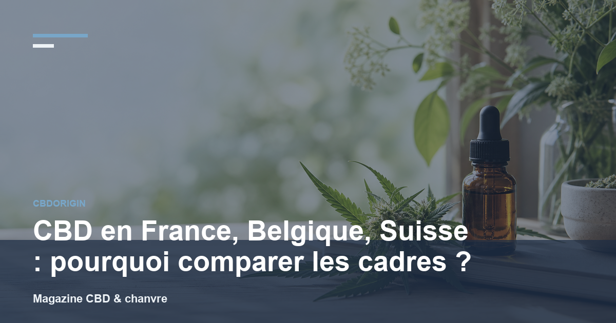 CBD en France, Belgique, Suisse : pourquoi comparer les cadres ?