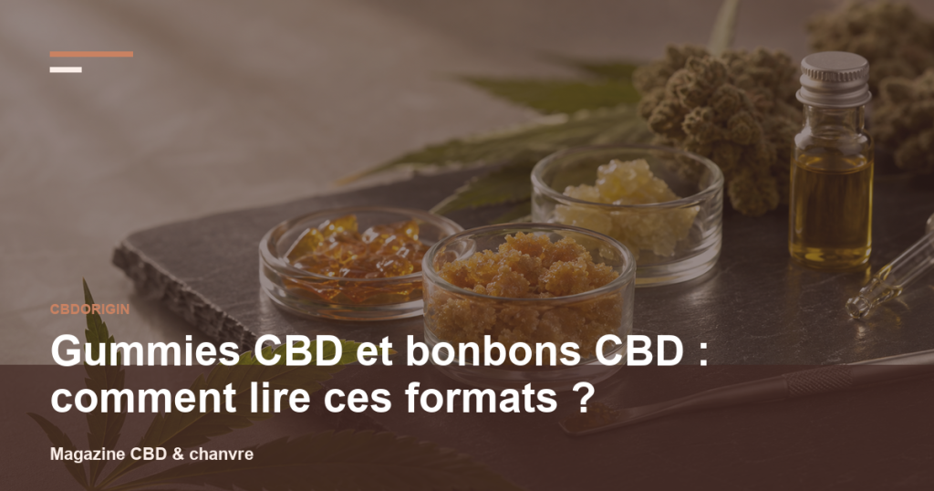 Illustration CBDorigin : Gummies CBD et bonbons CBD : comment lire ces formats ?