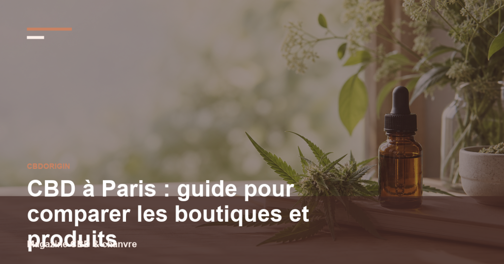 Illustration CBDorigin : CBD à Paris : guide pour comparer les boutiques et produits