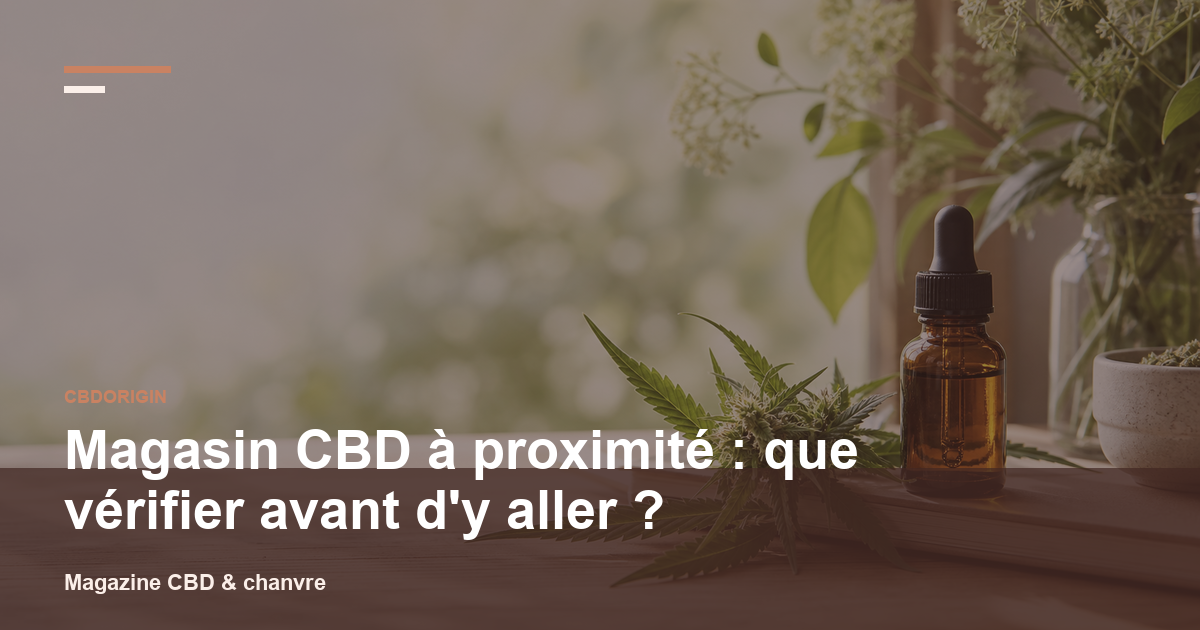 Magasin CBD à proximité : que vérifier avant d'y aller ?